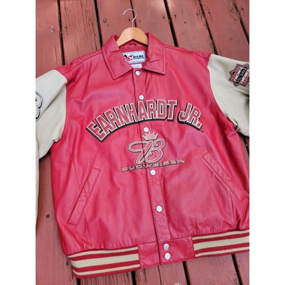 Vintage Dale Earnhardt Jr Leather Racing Jacket Chase Authentics L - Picture 2 of 9